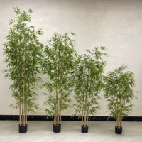 Plantes de bambou artificielles en plastique pour intérieur et extérieur, décoration paysagère, tiges de verdure artificielle haute simulation, durables 3-5 ans