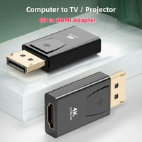 Adaptador DP Macho a Hembra 4K30Hz, Conector de Cobre Chapado en Oro, Plug and Play, Protección OTP, Compatible