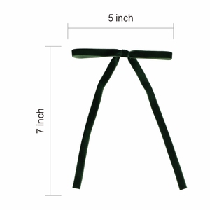 30 개 녹색 벨벳 3/8 ''와이드 크리스마스 트리 리본 활 5x7 인치 도어 화환 장식 빈티지 벨벳 화환 활 - Product Image 2