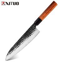 Couteau de chef professionnel en acier au carbone, couteau de cuisine japonais tranchant, manche octogonal en bois d'ébène, couteau de cuisine Gyuto