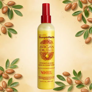 Après-shampoing sans rinçage à l'huile d'argan Creme of Nature, traitement fortifiant et brillant pour cheveux secs, bouclés et crépus - Product Image 1