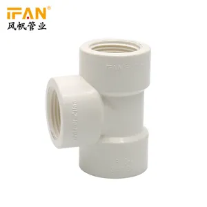 Factory Supplier 2inch PVC Plumbing Materials Plastic Pipe Fitting Tee UPVC Thread Fitting Tee PVC Pipe Fittings