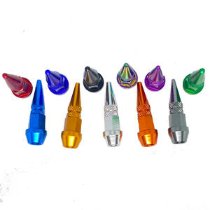 Cache-valve en forme de logo créatif, en forme de balle, anti-poussière, universel, design long et pointu, accessoire de couverture de roue - Product Image 3