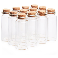 Diameter 47mm 90ml Bath Salt Glass Vials Clear Mini Sample Jars with Screw Cap Screen Printed Carton Packed