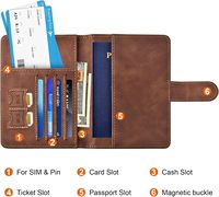 Portefeuille de voyage élégant en cuir PU, résistant à l'eau, avec protection RFID, pour passeport et documents – L'accessoire de voyage indispensable pour homme