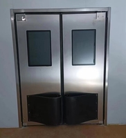 Offre Spéciale design moderne portes de circulation à impact en acier inoxydable nouveau modèle pour la cuisine utiliser salle blanche verre en aluminium pour la nourriture