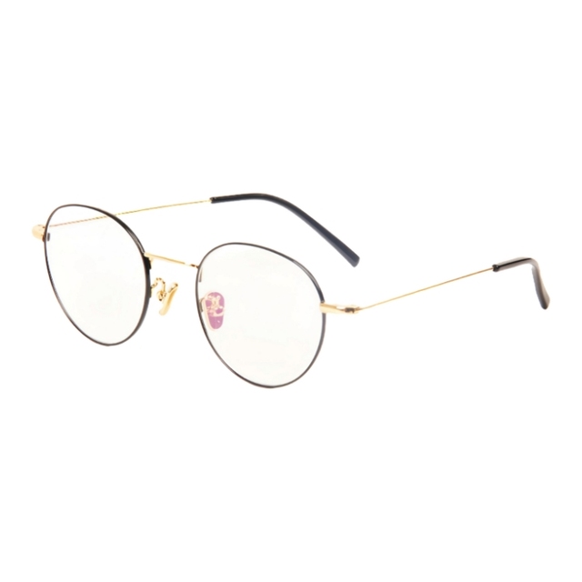 JNLOO Model 738 Metal Thin Frame Geometric Pattern Acetate Eyeglass Frame Versatile Fashionable Comfortable Simple Unisex Adult