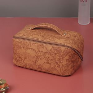 Nouvelle Trousse de Toilette de Voyage Grande Capacité, Sac de Rangement Multifonctionnel en Cuir PU pour Maquillage - Product Image 2