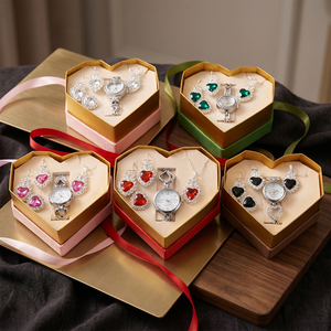 Scatola Regalo Personalizzata all'Ingrosso a Forma di Cuore con Gemme Multicolore <span class=keywords><strong>per</strong></span> Orologi e Gioielli, Regali <span class=keywords><strong>per</strong></span> Fidanzate, Regali <span class=keywords><strong>per</strong></span> le Feste, Regali di San Valentino - Product Image 1