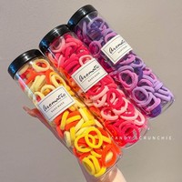 100 pièces/boîte – Élastiques à cheveux pour filles, n'abîment pas les cheveux, petits élastiques colorés, attaches pour queue de cheval, élastiques à cheveux très extensibles