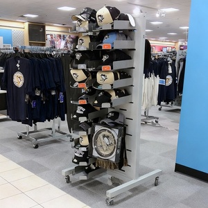 Exhibidor de Calcetines de Doble Cara para Tiendas Minoristas, Exhibidor de Calcetines de Madera para Piso, Exhibidor de Calcetines con Ganchos de Metal - Product Image 6