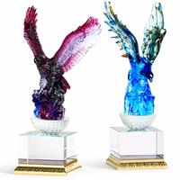 Trophée de golf personnalisé en cristal étincelant de forme irrégulière, sculpté à la main, avec logo personnalisé pour événement sportif, souvenir
