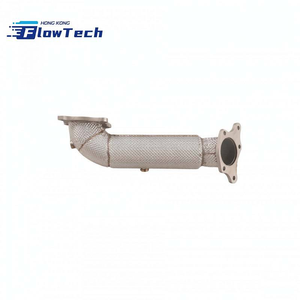 ท่อหน้าตรง FlowTech T304 สแตนเลสสตีล พร้อมแผ่นกันความร้อน สำหรับ Honda Civic Type R FL5 2.0T K20C1 - Product Image 4