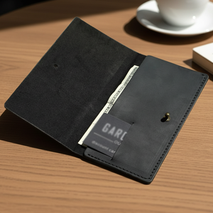 Carpeta de Cuero Genuino para Facturas con Ranura para Tarjetas para Restaurantes y Cafeterías, Carpeta Rústica para Comandas, Libro de Comandas Hecho a Mano - Product Image 2