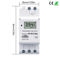 Saklar Waktu Digital Din Rail Satu Fasa Mingguan 7 Hari yang Dapat Diprogram, Relay Timer Kontrol AC 220V 230V 12V 24V 48V 16A