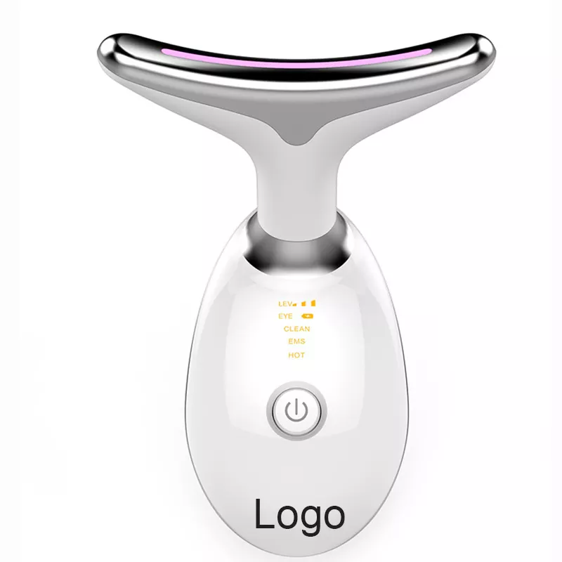 Прибор для красоты шеи и лица, устройство против морщин и старения для уменьшения отечности лица, 3 режима, шейный, звуковая вибрация, EMS устройство для подтяжки шеи