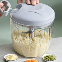 Petit hachoir manuel à cordes avec 5 lames en silicone pour légumes, trancheuse, hachoir, râpe, outil à légumes et fruits à petits trous