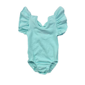 RTS - Mono de Verano de Algodón para Bebé, 40 Colores, con Mangas con Volantes, Leotardos, Mono con Lazo en la Espalda para Niñas Pequeñas, Ropa para Niños 2021 - Product Image 6