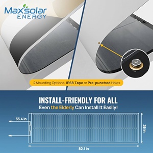 Panel <span class=keywords><strong>Solar</strong></span> Flexible CIGS OEM de 150W 12V/24V, <span class=keywords><strong>Kit</strong></span> MC4 SAE con Montaje PET para RV, Embarcaciones, Caravanas, ODM Disponible - Product Image 2