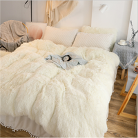 Ensemble de housses de couette Ultra douces, faux cheveux longs, Shaggy de luxe, vente en gros,