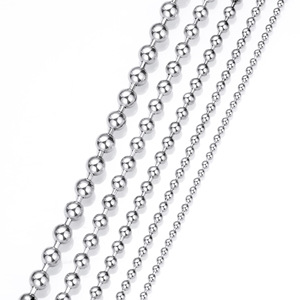 Cadena de cuentas de hierro chapado en cobre, redonda, blanca, imitación oro y plata KKC, para bolsos, llaveros, etiquetas, cadenas metálicas - Product Image 4