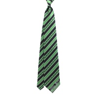 Cravates pour hommes de bonne qualité, cravate personnalisée avec logo, cravate d'école, anniversaire, microfibre, polyester, tissée, rayée, verte et noire