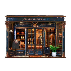 Modelo de Tienda de Ropa en Miniatura de Madera Personalizado, Juguete de Ensamblaje DIY, Decoración con Iluminación LED, Juguete de Madera Hecho a Mano Portátil - Product Image 4