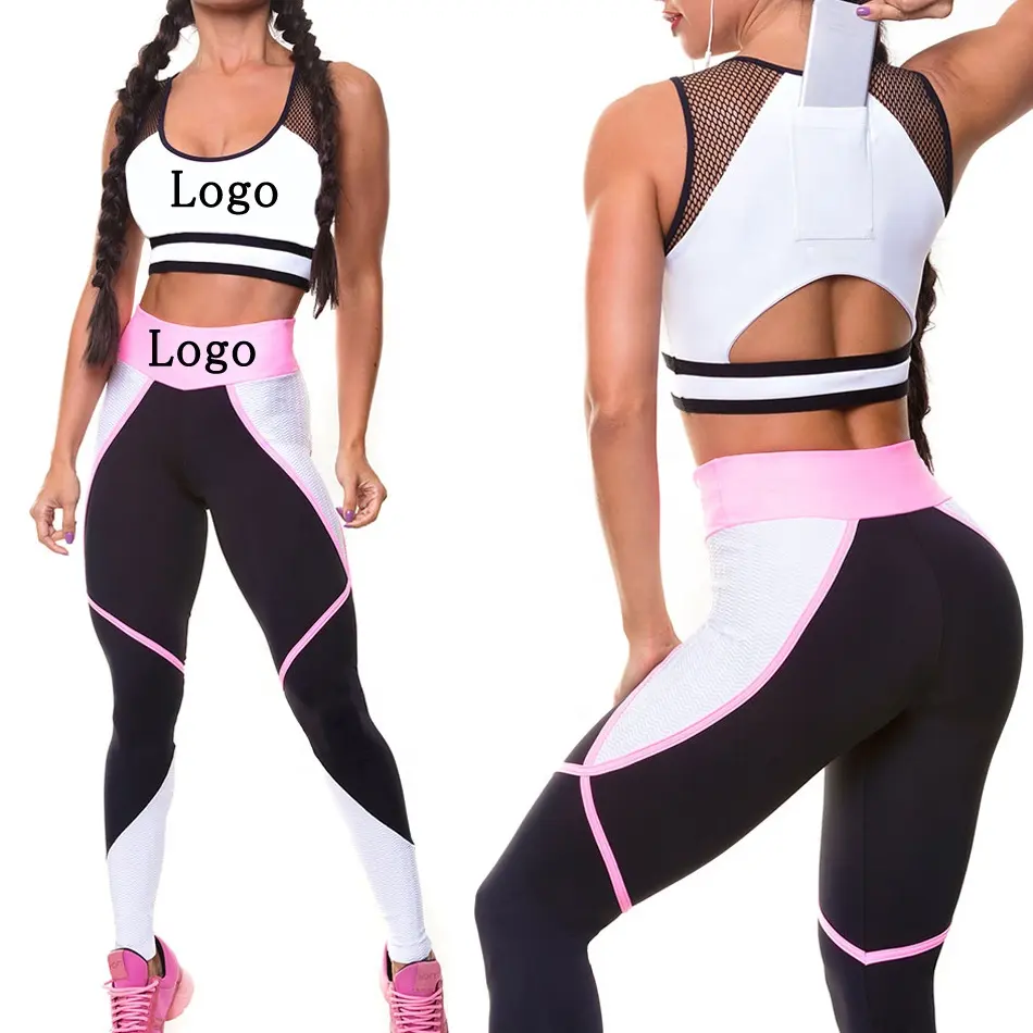 Leggings de Compression et soutien-gorge à fort Impact pour femmes, vêtements de gymnastique, de Yoga, grande taille, personnalisés, vente en gros