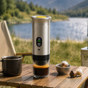 Machine à café 3-en-1 portable compatible avec les dosettes Nespresso, chauffage et extraction, anti-fuite pour les aventures en plein air - Product Image 1