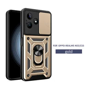 Lichicase For Oppo Realme C67 C53 N53 Cover Lens Camera Protective Sliding Window Phone Case Shockproof Back Cover