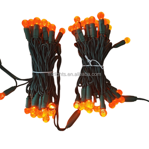Commercial Outdoor <strong>Orange</strong> 70 Lights G12 <strong>LED</strong> Berry Christmas <strong>String</strong> Light 4'' Spacing - Product Image 2