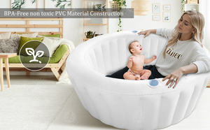 Piscina inflable de PVC ecológica de alta calidad, alfombrilla grande y forro, bomba con logotipo personalizado incluida para el nacimiento en el agua del hogar - Product Image 6