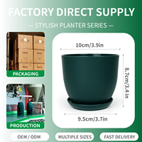 Jardinières d'intérieur modernes en plastique de 3,9 pouces, ensemble décoratif pour la maison et le jardin, pots à fleurs, conteneurs pour plantes d'intérieur