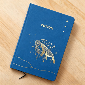 Carnet de voyage en cuir <span class=keywords><strong>à</strong></span> motif personnalisé, journal <span class=keywords><strong>à</strong></span> couverture épaisse, carnet de notes <span class=keywords><strong>baleine</strong></span>, cadeau pour étudiant - Product Image 1