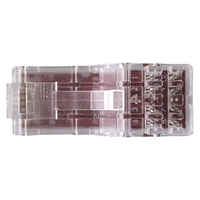 Performances fiables, connecteur modulaire plaqué or sans outil 8P8C RJ45 Cat6/CAT6A UTP, tête en cristal blanc, connecteur CAT6/CAT6A