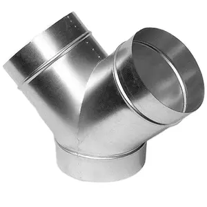 2020 New metal 45 Degree Y Branch Duct Joint Y-pieces of Ventilation fittings Reducing Y Piece Connector