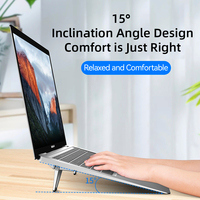 Base de support d'ordinateur portable pliable en métal antidérapant Portable accessoires d'ordinateur Macbook avec support pour ordinateur portable Stock disponible