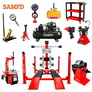 SAMFD Machine d'alignement de roues 3D portable avec démonte-pneus et équilibreuse de roues, combinaison de cric à ciseaux, ajustement universel, caméra 5MP - Product Image 1
