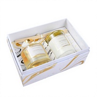 Coffret Cadeau Fête des Femmes et Saint-Valentin : Bougie en Cire de Soja et Diffuseur à Bâtonnets Parfumés Faits Main de Luxe pour Décoration d'Intérieur (Vente en Gros)