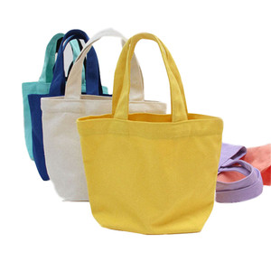 Factory Price Customized <strong>Colour</strong> Casual Mini <strong>Canvas</strong> Tote Picnic Lunch Cotton Tote Bag Easy Carrying - Product Image 1