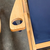 Fauteuil de terrasse pliant et inclinable avec dossier réglable, porte-gobelet, en tissu Oxford écologique, pour piscine et patio, Chine