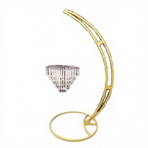 Rocan Lustre suspendu amovible en fer forgé avec cristaux et support en fer pour décoration de gâteau de mariage - Product Image 3