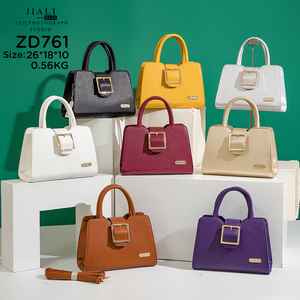 Jiali Qaza diseñador marcas famosas Guangzhou bolso clásico Color sólido bolso de mano para mujer bordado Casual hombro bloqueo - Product Image 6