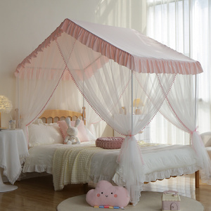 Principessa vento <span class=keywords><strong>letto</strong></span> per bambini tenda piazza in poliestere garza ragazza castello sogno <span class=keywords><strong>zanzariera</strong></span> piccola casa tenda da <span class=keywords><strong>letto</strong></span> per - Product Image 6