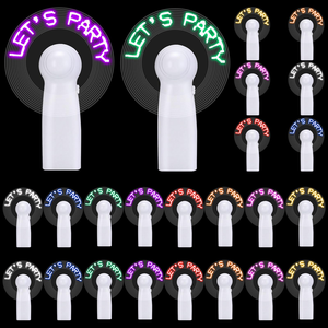 Mini-ventilateur LED portable personnalisable avec message lumineux pour fêtes et événements – Ventilateur LED programmable avec messages clignotants - Product Image 1