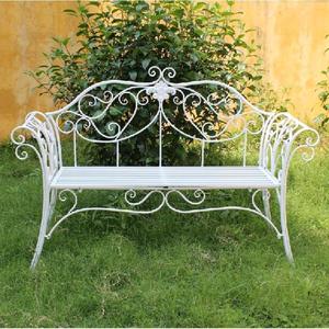 Banc <span class=keywords><strong>de</strong></span> <span class=keywords><strong>jardin</strong></span> <span class=keywords><strong>en</strong></span> <span class=keywords><strong>fer</strong></span> <span class=keywords><strong>forgé</strong></span> <span class=keywords><strong>de</strong></span> style chinois moderne à 2 places avec dossier pour balcon, cour extérieure, parc - Product Image 3