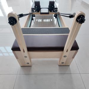 Equipo de Ejercicio para Mujeres de Tamaño Completo, Venta al Por Mayor de Fábrica China, Reformer de <span class=keywords><strong>Pilates</strong></span> de Madera de Arce Clásico de Alta Calidad para Uso Comercial - Product Image 5