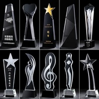 Trophée en cristal en forme de tour personnalisé Hotsale YearsCrystal Ligue des Champions avec impression en relief et coffret cadeau