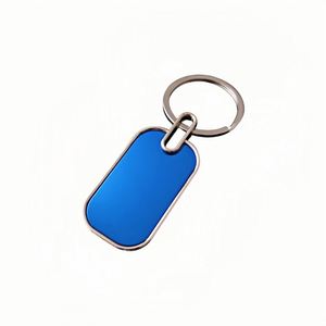 Porte-clés en métal personnalisé avec logo, cadeau promotionnel créatif, alliage de zinc, sublimation, blanc - Product Image 4