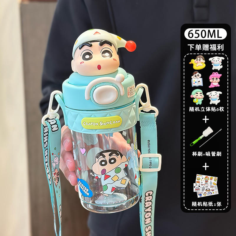 Green Crayon Shin-chan 6 Soft Silicone Stickers for Cleaning Tools Cartoon Stickers